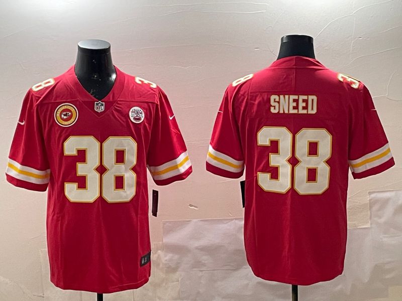Men Kansas City Chiefs #38 Sneed Red Second generations 2025 Nike Limited NFL Jersey style 6